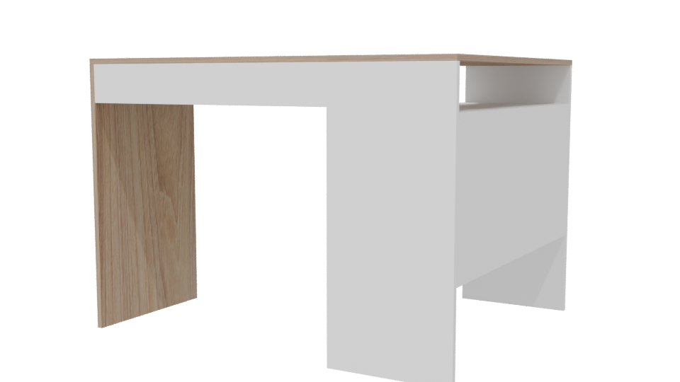 Stylish L-Shaped Desk Model - Professional 3D Model Render 6