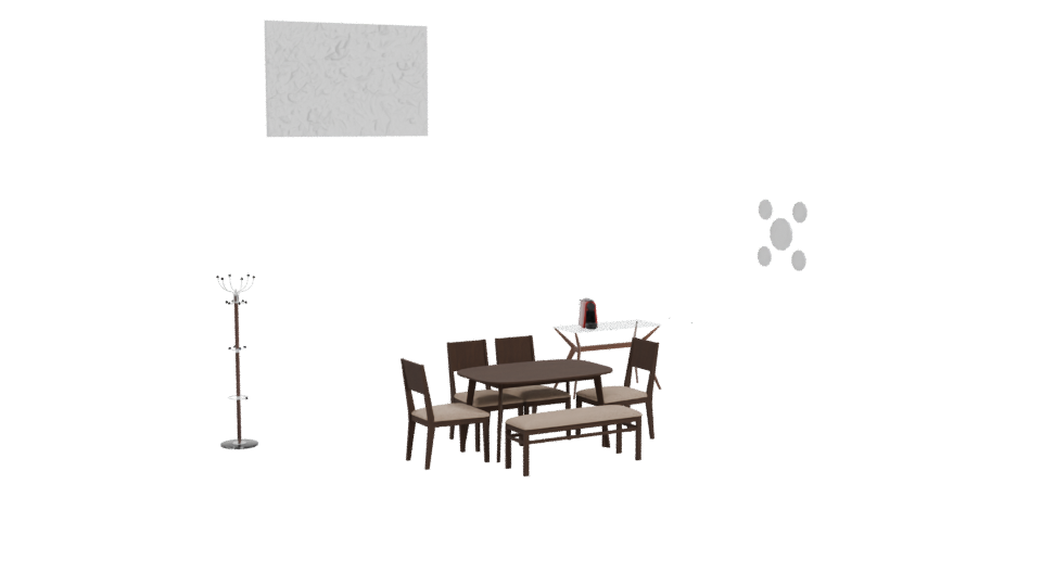 Stylish Modern Dining Room Set - Professional 3D Model Render 10