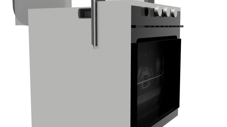 Sleek Modern Built-In Oven 3D - Professional 3D Model Render 9