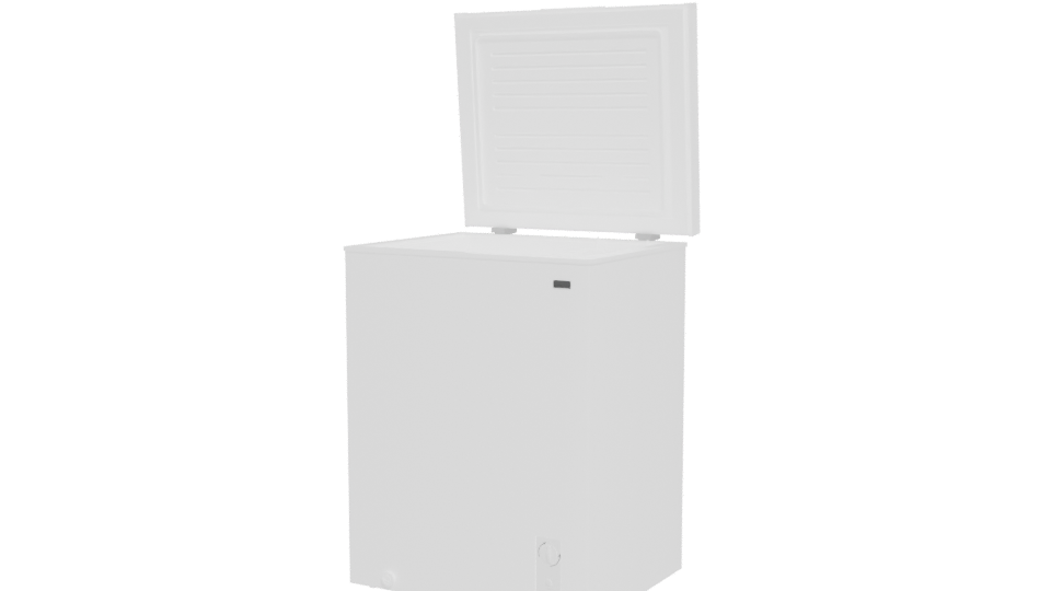 Versatile White Chest Freezer 3D Model - Professional 3D Model Render 12
