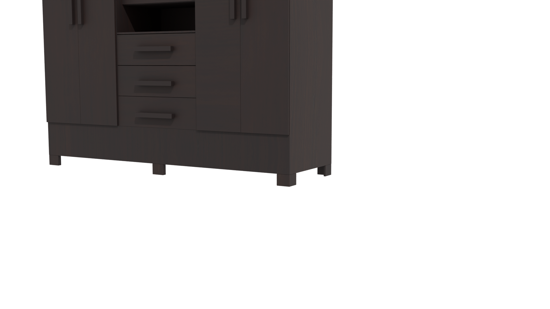 Elegant Modern Wooden Cabinet 3D - Professional 3D Model Render 12