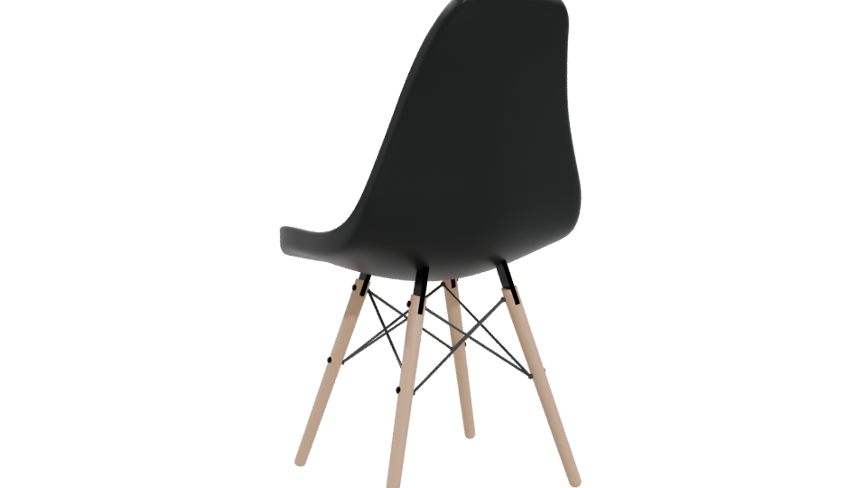 Black Modern Chair 3D Model - Professional 3D Model Render 4