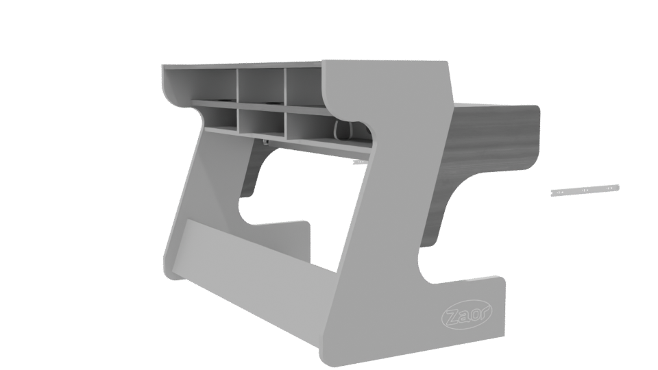 Stylish Modern Desk 3D Model - Professional 3D Model Render 7