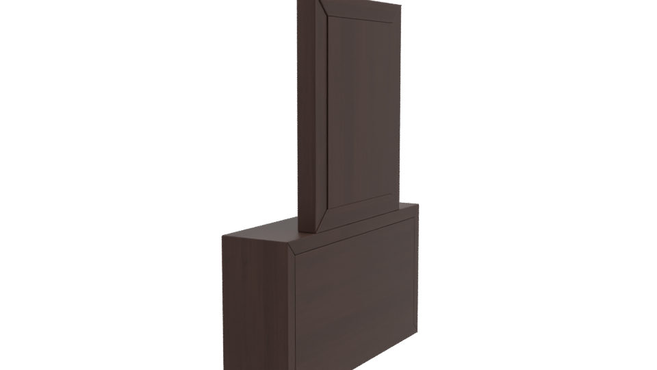 Elegant Modern Vanity Table with Mirror 3D Model - Professional 3D Model Render 3