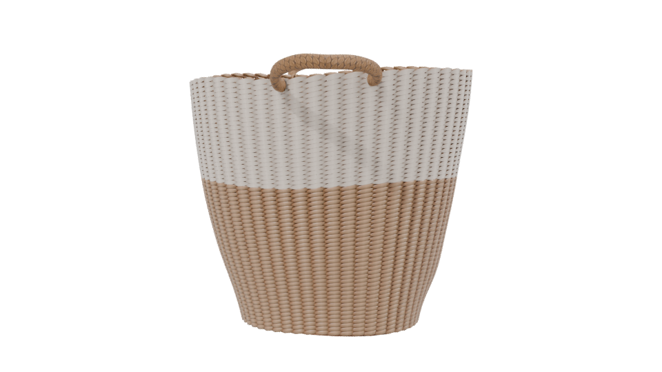 Stylish Woven Storage Basket 3D Model - Professional 3D Model Render 2