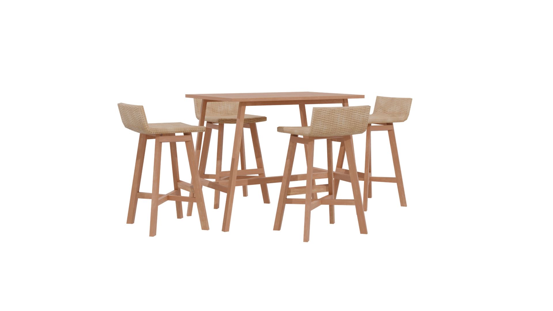 Stylish Modern Dining Set 3D - Professional 3D Model Render 4