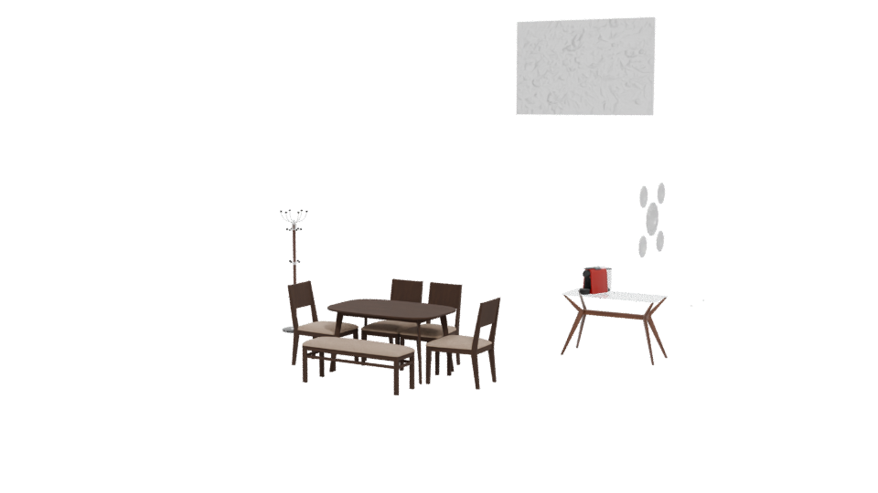 Stylish Modern Dining Room Set - Professional 3D Model Render 12