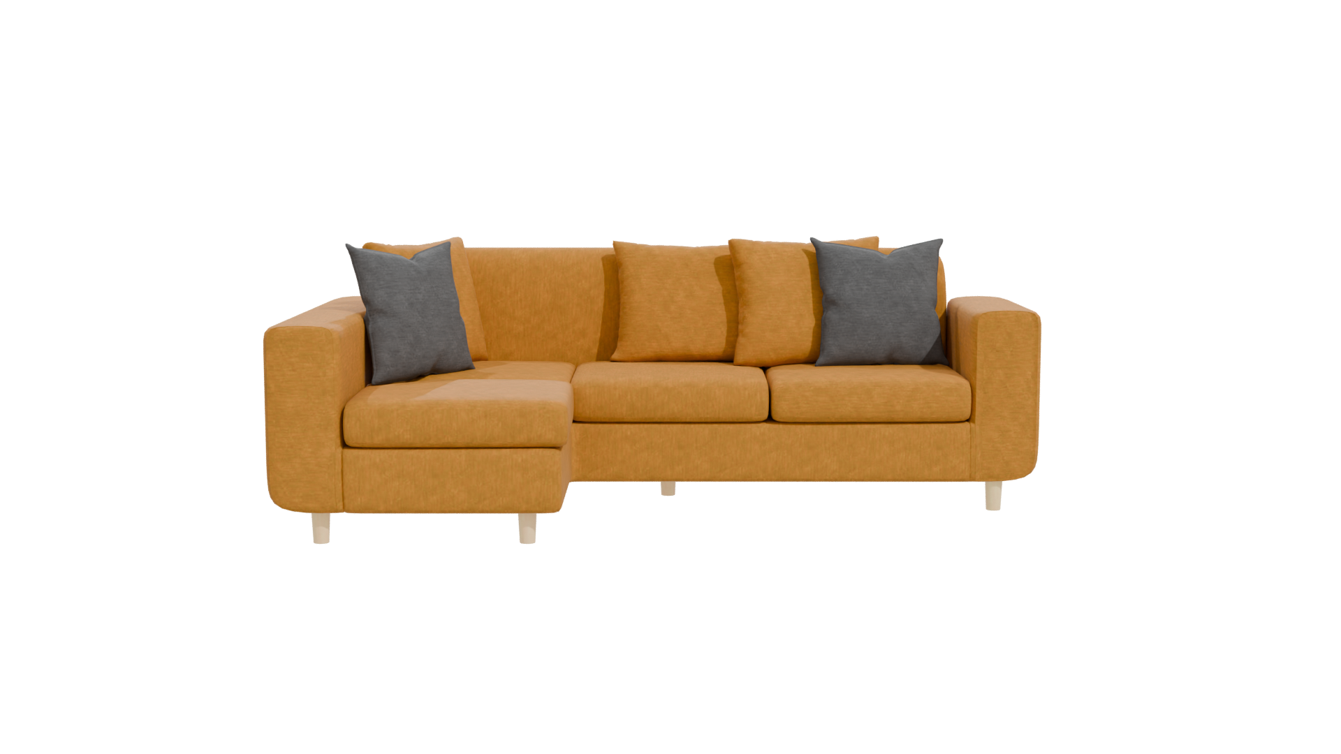 Stylish Yellow Sofa Model 3D - Professional 3D Model Render 11