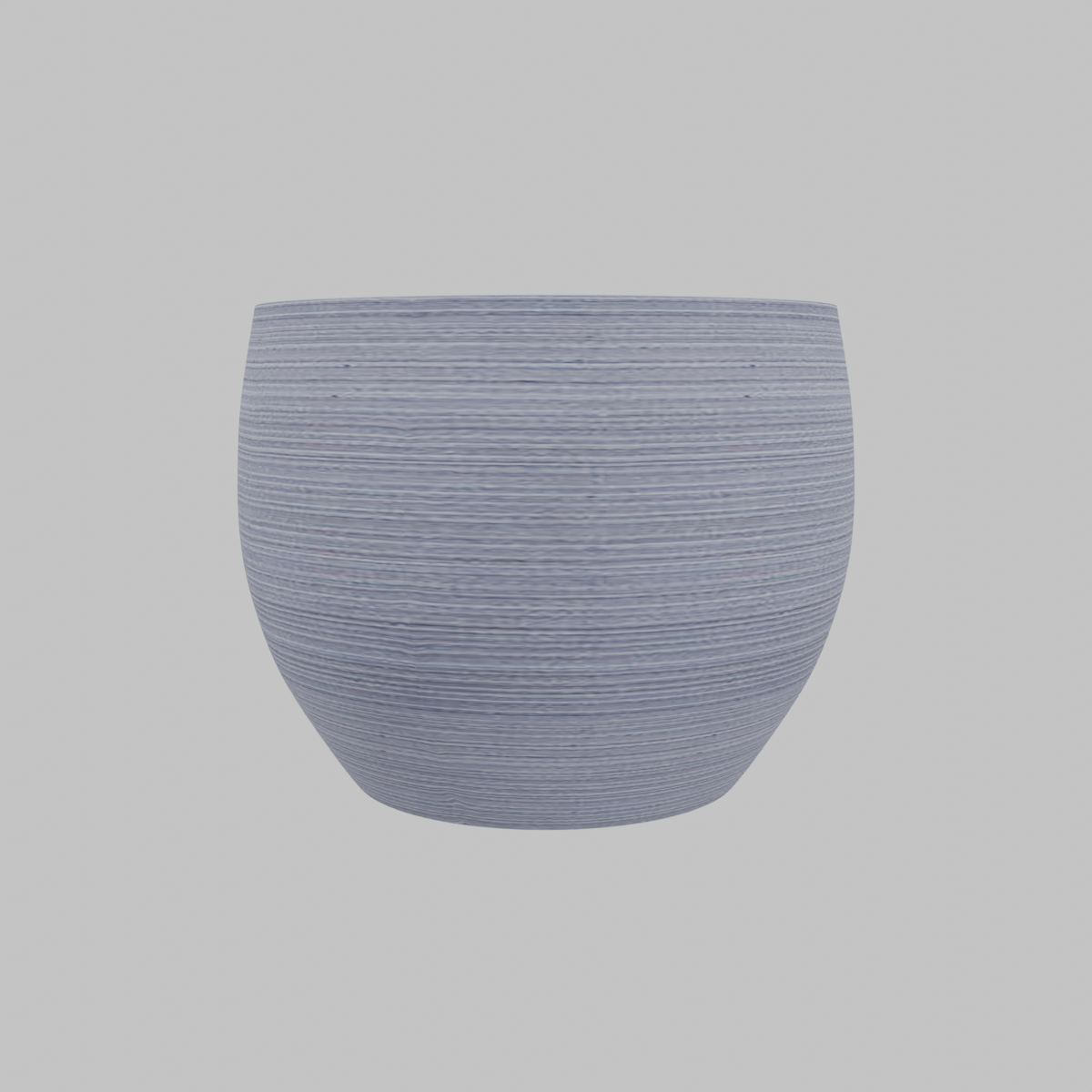 Macetero de fibra Stri Grey 37x29 cm gris.