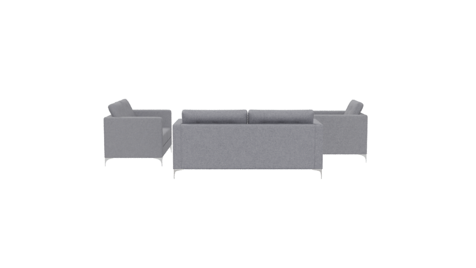 Stylish Grey Sofa Set 3D Model - Professional 3D Model Render 5