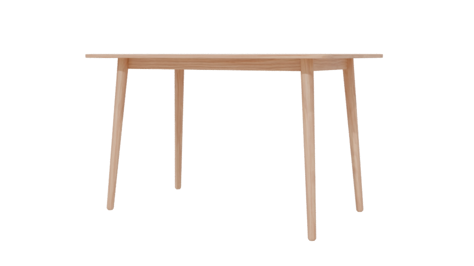 Minimalist Wooden Dining Table 3D - Professional 3D Model Render 6