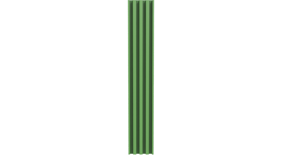 Stylized Vertical Green Panel Model - Professional 3D Model Render 11