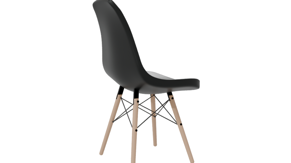 Black Modern Chair 3D Model - Professional 3D Model Render 7