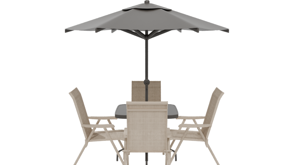 Elegant Outdoor Dining Set 3D - Professional 3D Model Render 5
