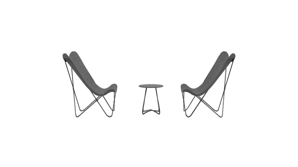 Stylish Modern Folding Chair 3D Model - Professional 3D Model Render 2