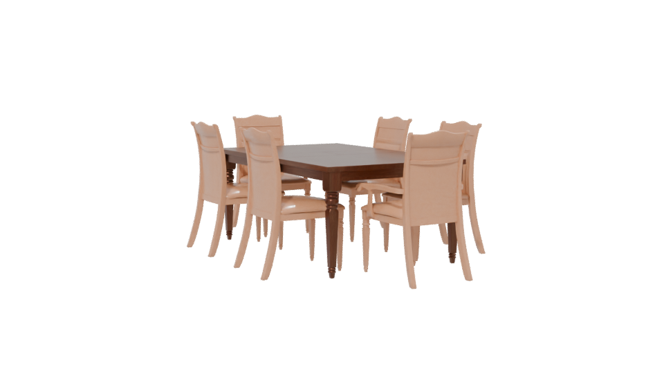 Oxford Dining Set 3D Model - Professional 3D Model Render 13