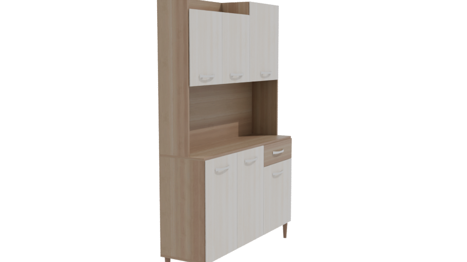 Modern Wooden Cabinet 3D Model - Professional 3D Model Render 9