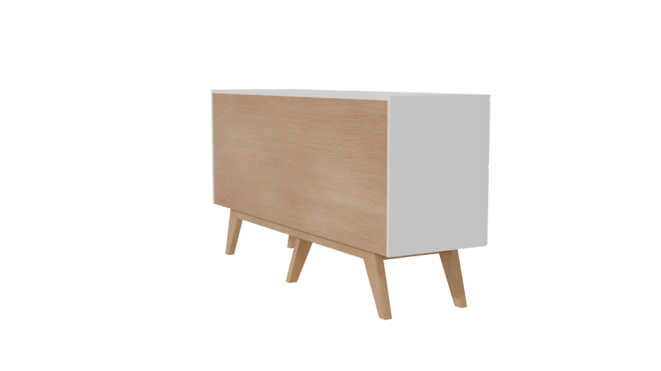 Sleek Modern Console Cabinet 3D Model - Professional 3D Model Render 7