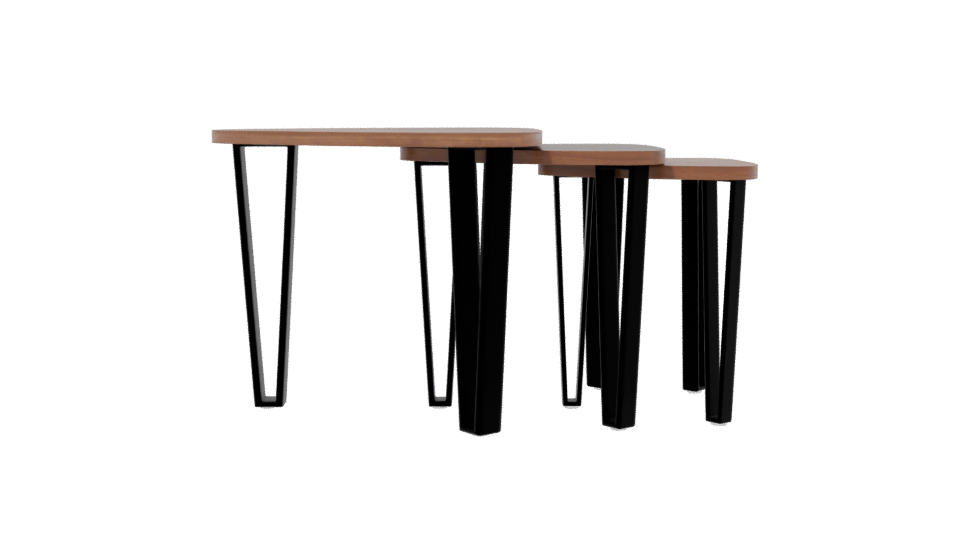 Stylish Modern Wooden Table 3D - Professional 3D Model Render 2