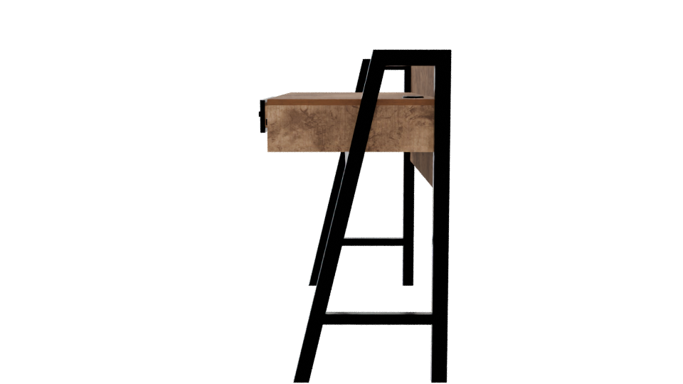 Stylish Industrial Wooden Desk Model - Professional 3D Model Render 5