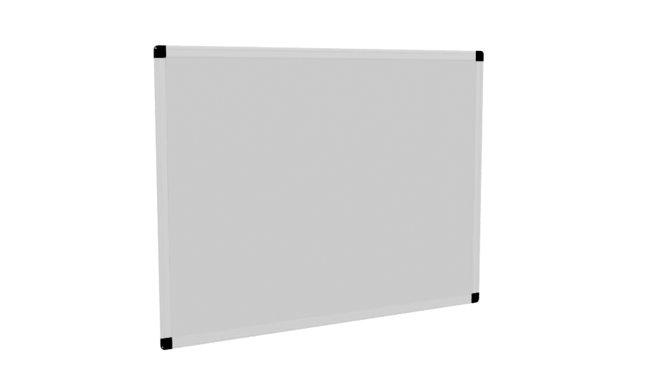 Minimalist Whiteboard 3D Model - Professional 3D Model Render 10