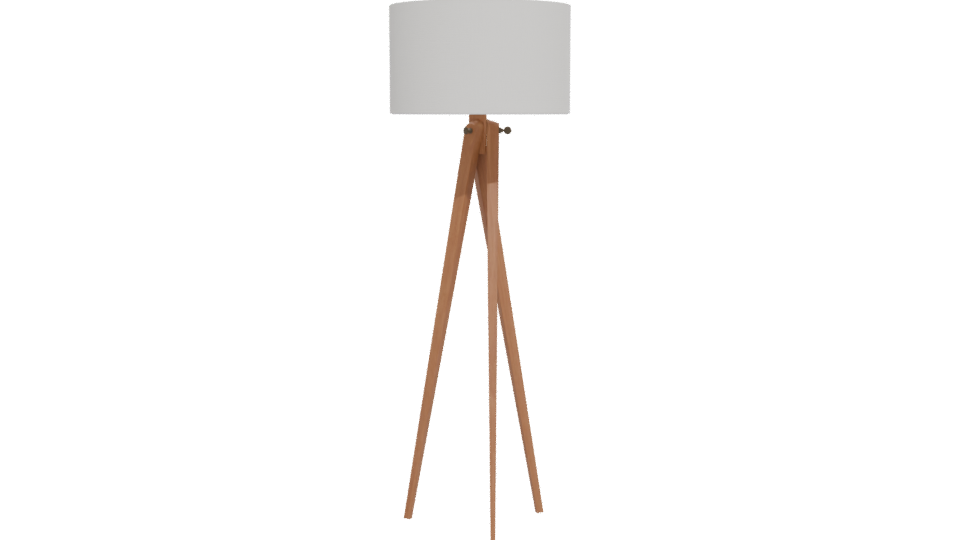 Stylish Modern Tripod Floor Lamp - Professional 3D Model Render 12