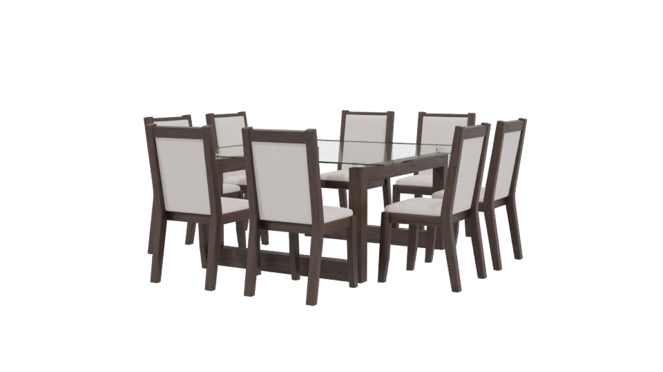 Stylish Modern Dining Table Set - Professional 3D Model Render 3