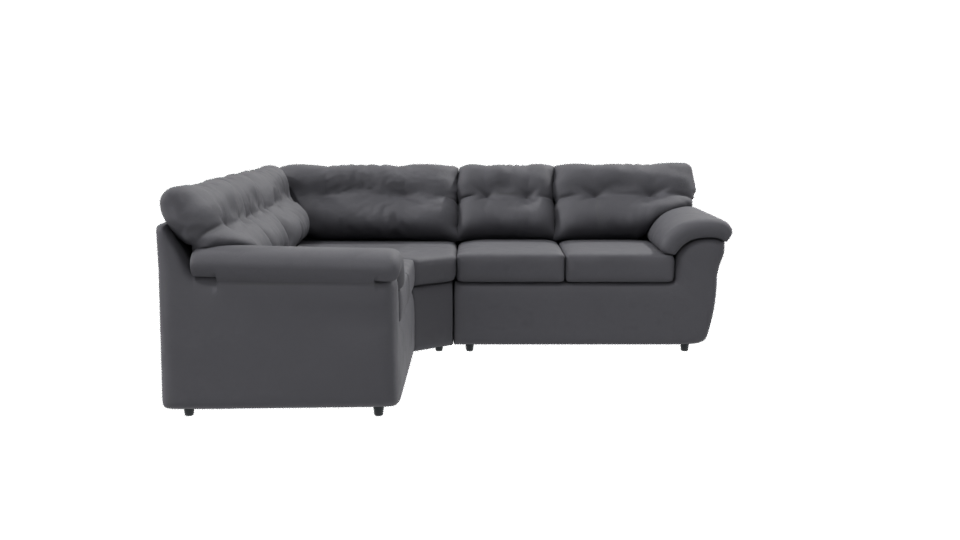 Contemporary L-Shaped Fabric Sofa 3D Model - Professional 3D Model Render 8