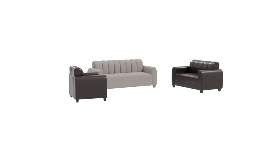 Contemporary Fabric Sofa Set 3D Model - Professional 3D Model Render 10