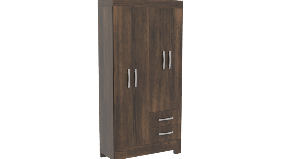 Stylish Wooden Storage Cabinet 3D - Professional 3D Model Render 10