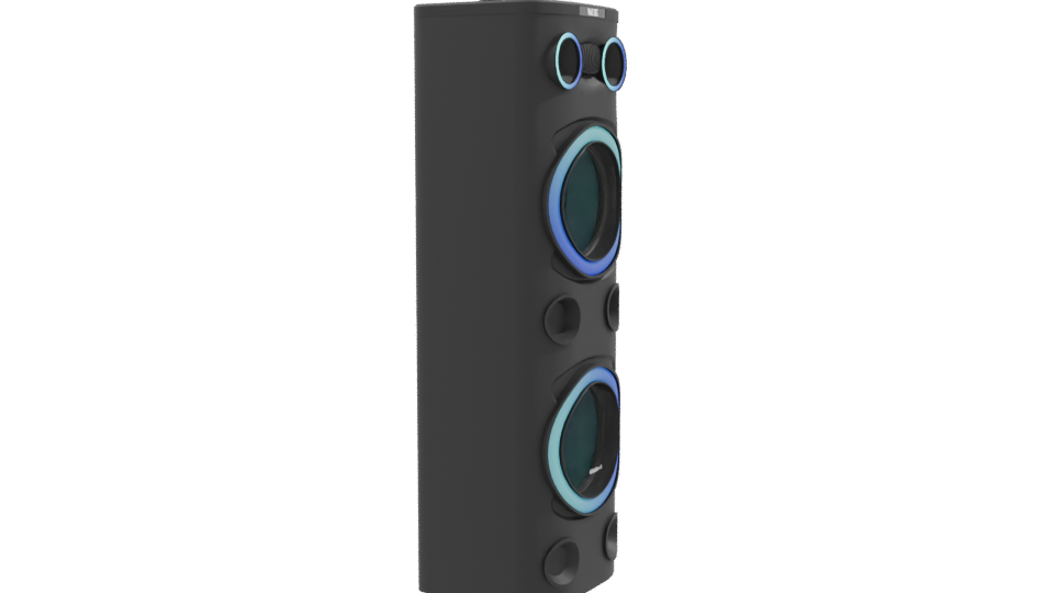 Stylish RGB Floor Speaker 3D Model - Professional 3D Model Render 9