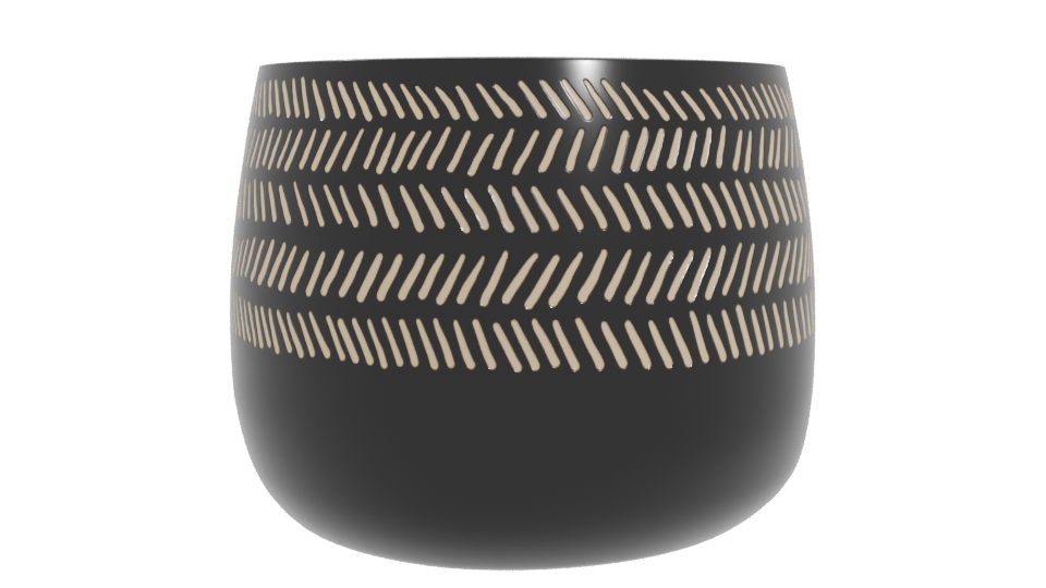 Stylish Decorative Pot Model - Professional 3D Model Render 4
