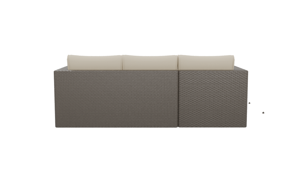 Contemporary Outdoor Sectional Sofa Set 3D Model - Professional 3D Model Render 5