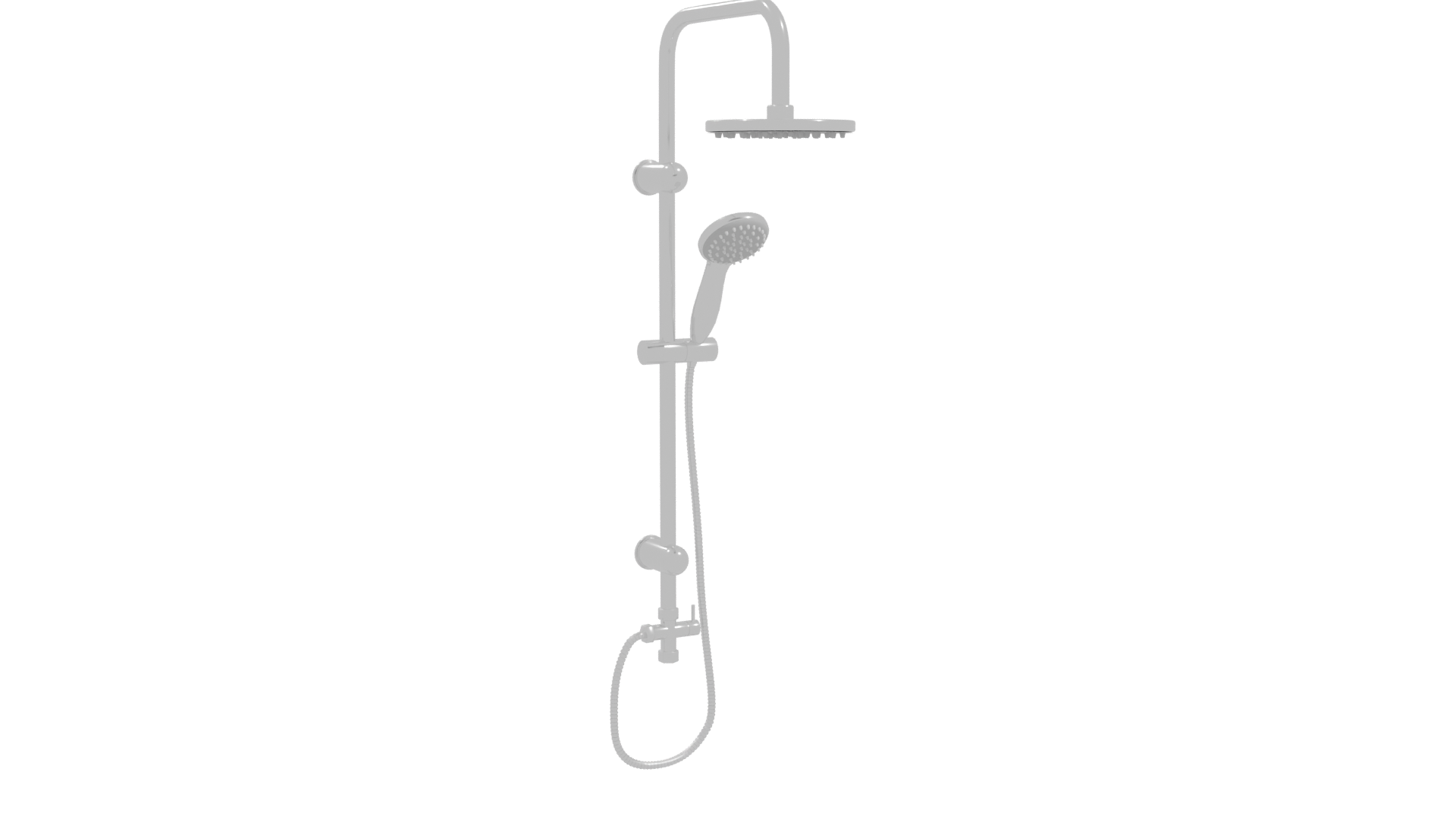 Sleek Modern Shower System 3D - Professional 3D Model Render 10