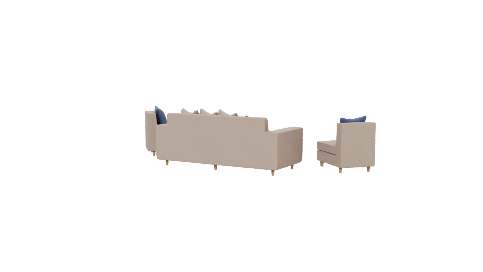 Stylish Modern Sofa Set 3D - Professional 3D Model Render 6