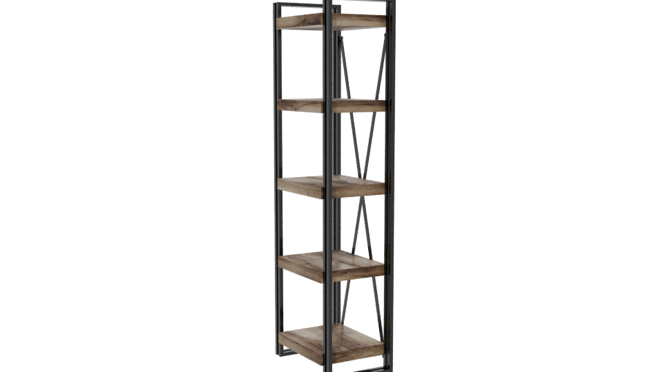Stylish Wooden Shelving Unit 3D - Professional 3D Model Render 13