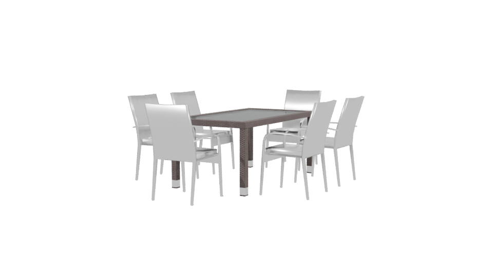 Stylish Outdoor Dining Set 3D - Professional 3D Model Render 3