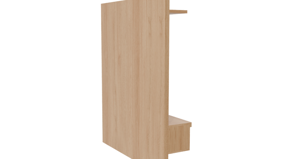 Stylish Wooden Display Shelf 3D - Professional 3D Model Render 7