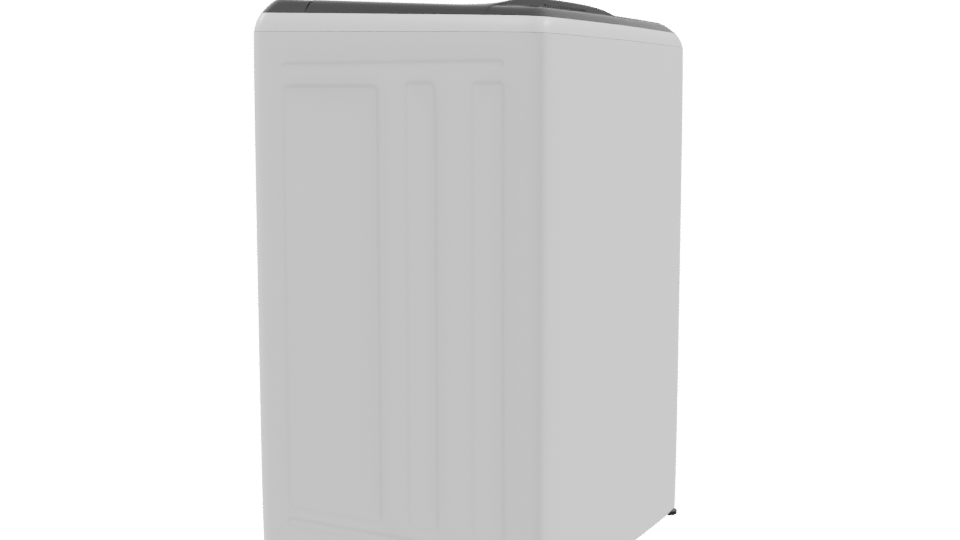 Compact Minimalist Refrigerator 3D Model - Professional 3D Model Render 9
