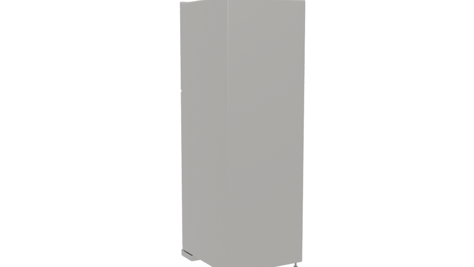 Elegant Stainless Steel Refrigerator Model - Professional 3D Model Render 4