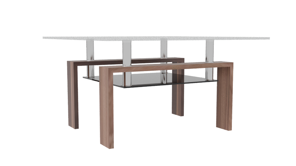 Stylish Glass Coffee Table 3D - Professional 3D Model Render 7