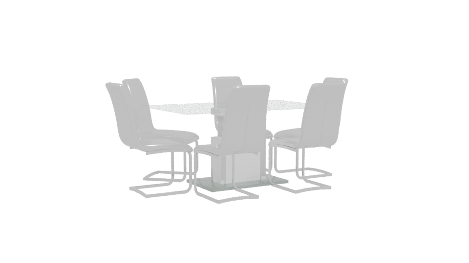 Rectangular Dining Table 3D Model - Professional 3D Model Render 4