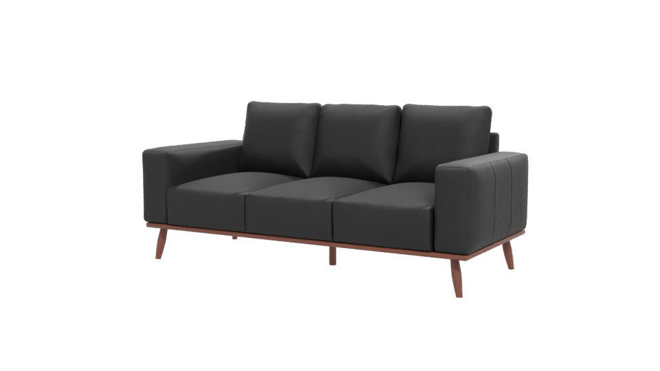 Stylish Black Sofa 3D Model - Professional 3D Model Render 12