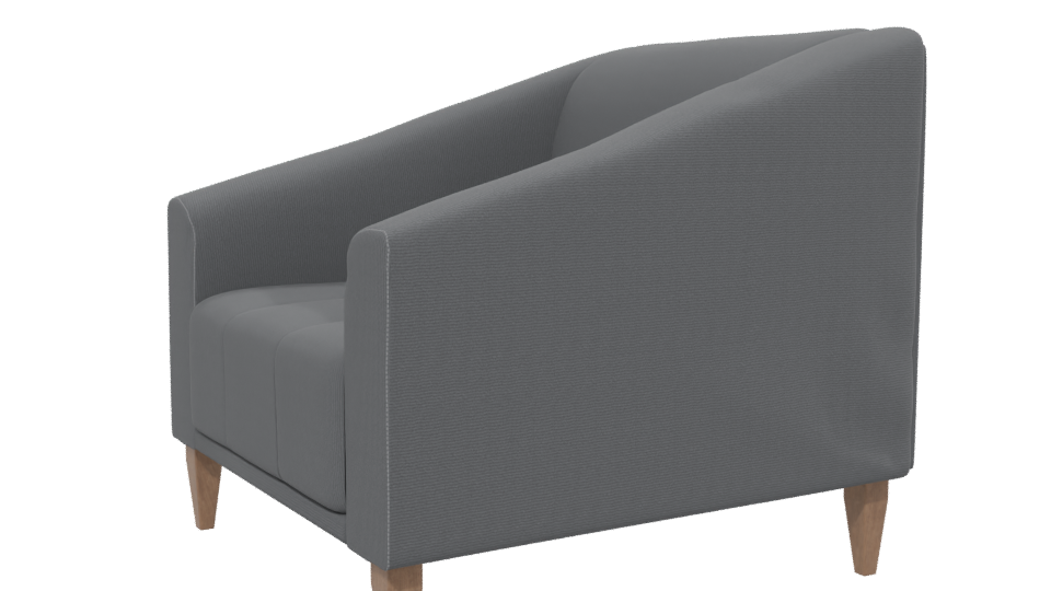 Contemporary Fabric Armchair 3D - Professional 3D Model Render 13