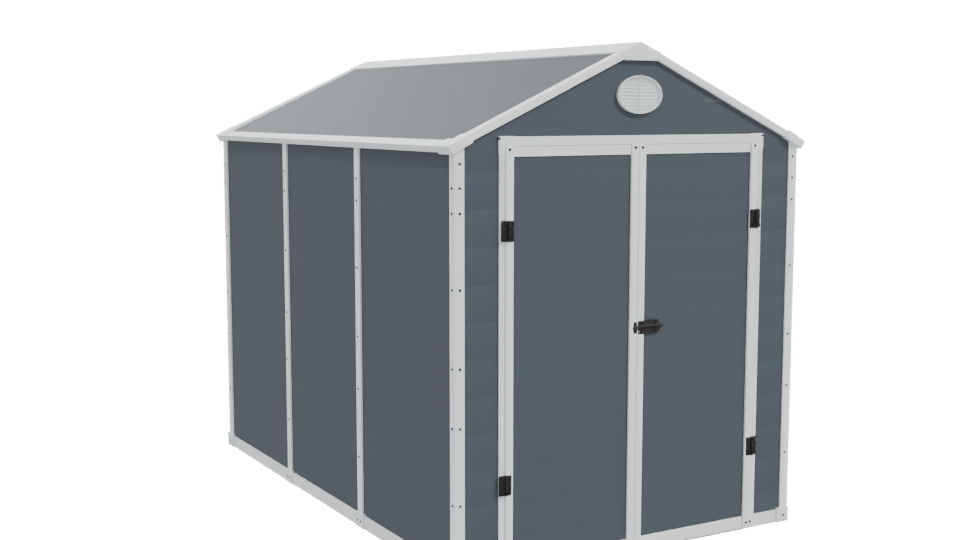 Stylized Garden Storage Shed 3D - Professional 3D Model Render 10