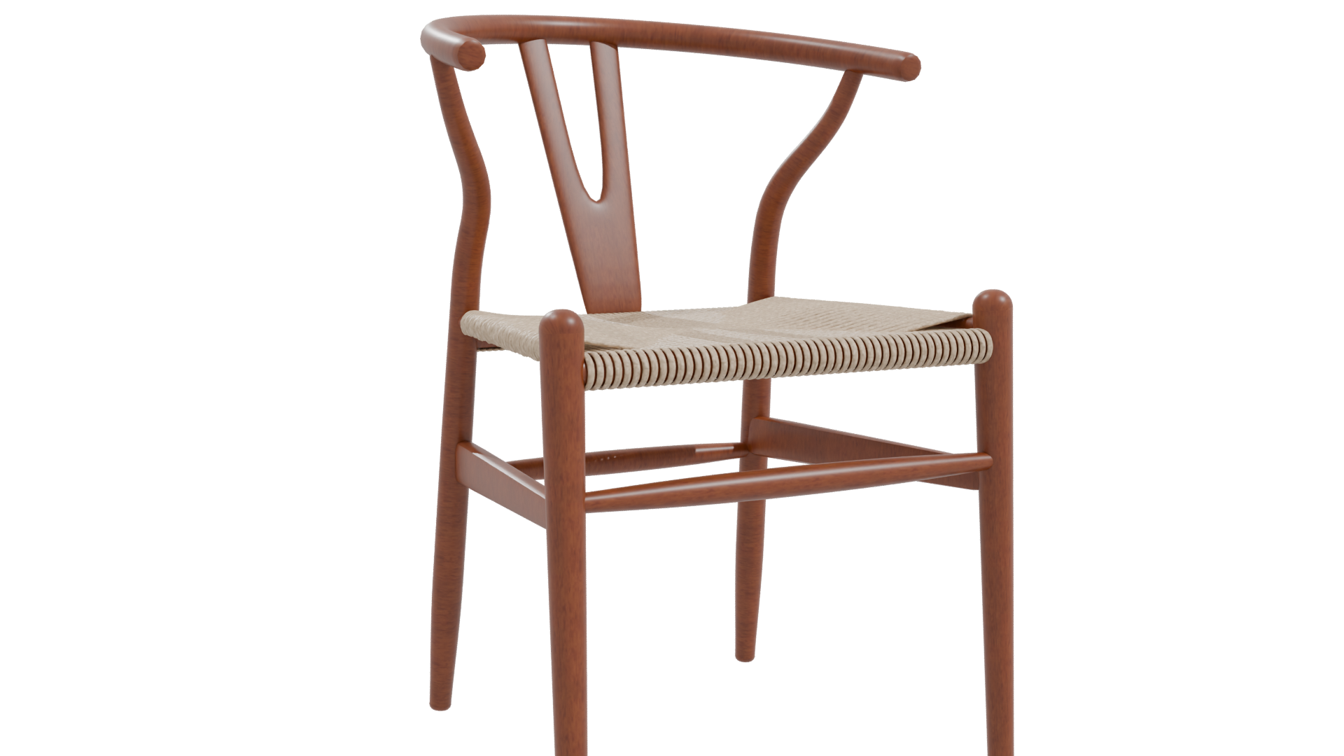 Stylish Wooden Dining Chair Model - Professional 3D Model Render 10