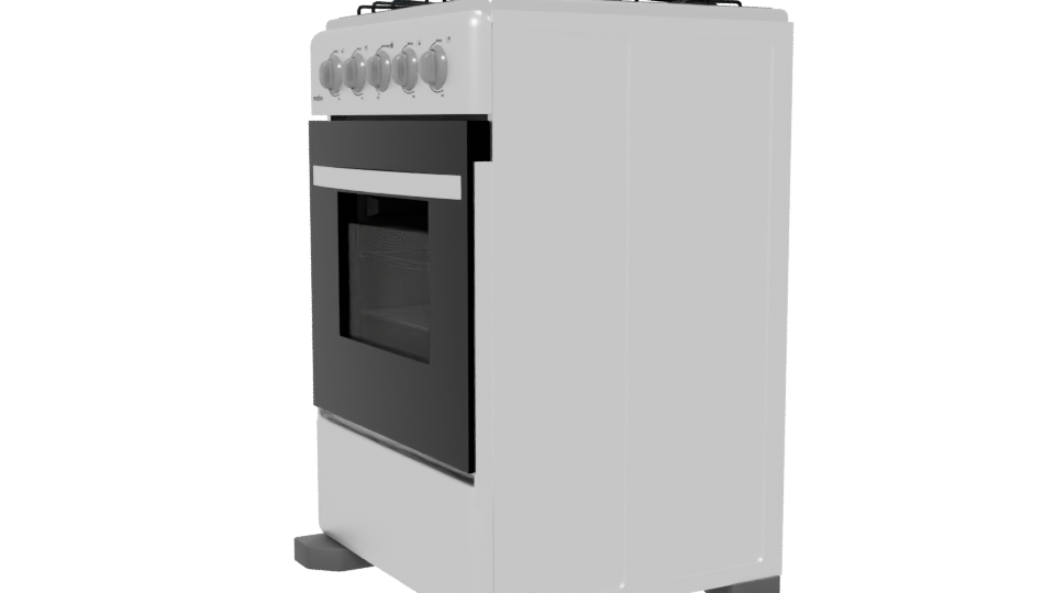 Compact Kitchen Gas Stove 3D - Professional 3D Model Render 13