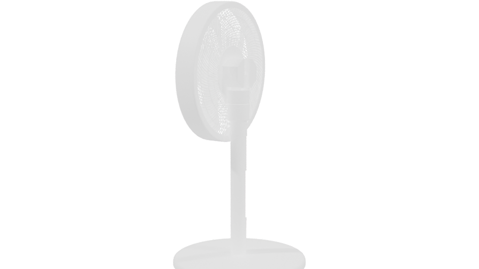 Stylish White Standing Fan 3D - Professional 3D Model Render 3