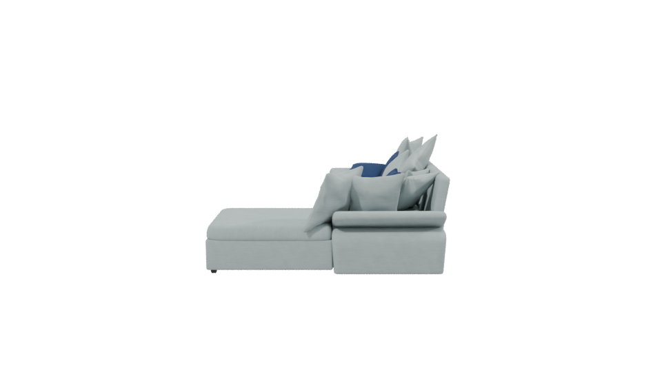 Cozy Sectional Sofa 3D Model - Professional 3D Model Render 2