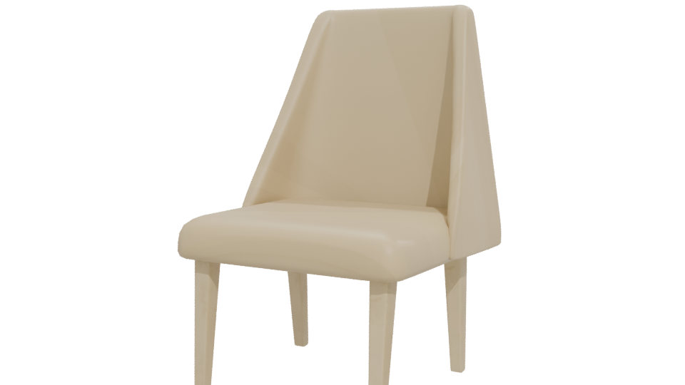 Minimalist Fabric Dining Chair 3D - Professional 3D Model Render 12
